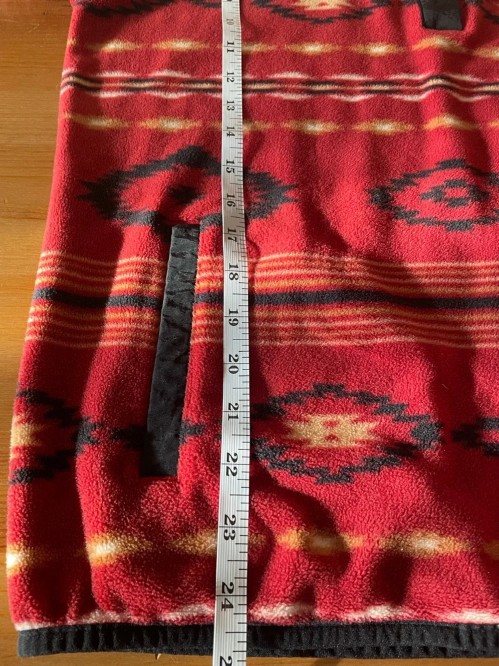 Cinch‎ Red Aztec Snap-Front Fleece Pullover